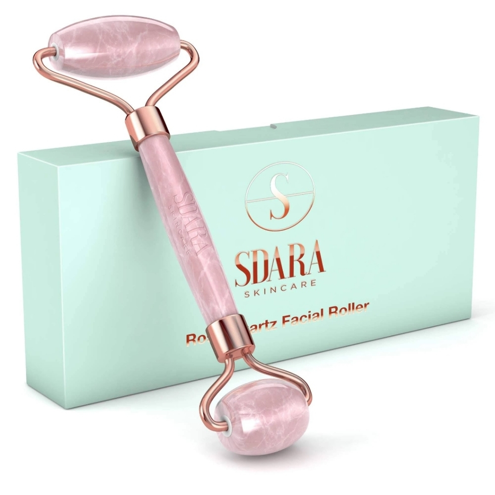 SDARA Skincare Rose Quartz Facial Roller. Brand new in box